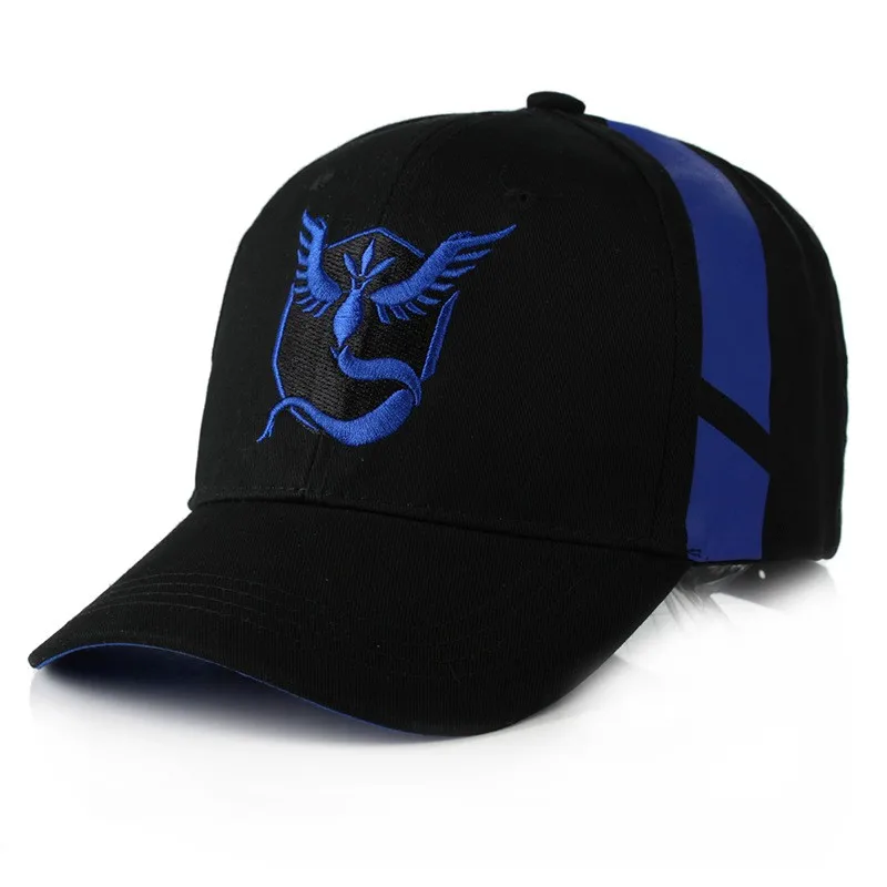 Cartoon Anime Poke mon Go Team Mystic/Valor/Instinct Baseball Cap Cosplay Monster Pika chu hip hop Man Woman Novelty hat Composite Bats Cartoon Anime Poke mon Go Team Mystic/Valor/Instinct Baseball Cap Cosplay Monster Pika chu hip hop Man Woman Novelty hat