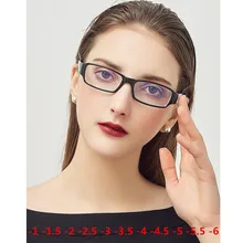 1,0 до-6,0 очки для близорукости горячие мужчины женщины покрытие анти-излучения линзы рецепт оптические очки оправы
