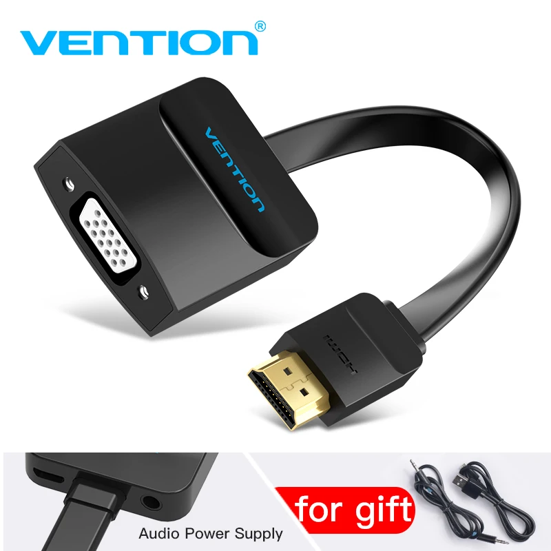 Vention HDMI to VGA adapter Digital to Analog Video Audio Converter Cable 1080p for Xbox 360 PS3 PS4 PC Laptop TV Box Projector Vention HDMI to VGA adapter Digital to Analog Video Audio Converter Cable 1080p for Xbox 360 PS3 PS4 PC Laptop TV Box Projector