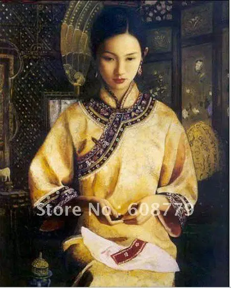 

Free Shipping high quality beautiful chinese girls paintings