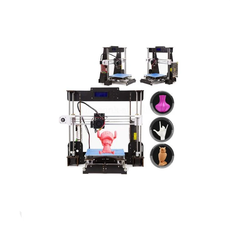 Zrprinting Новейшее обновление w5 3d принтер Высокая точность рабочего стола Prusa i3 DIY Kit ЖК-дисплей Resume power Failed печать