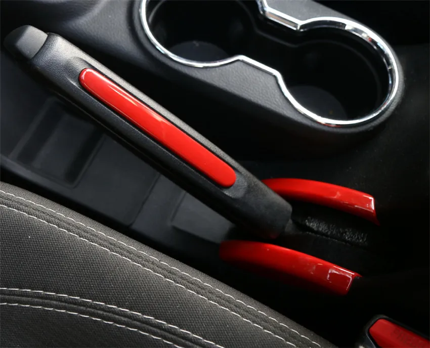 3Pcs/Set ABS Red Car Interior Hand Brake Cover Decoration Trim Sticker Fit For Jeep Wrangler 2011-2016 | Автомобили и мотоциклы