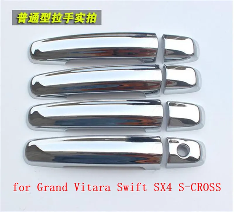 

New Chrome Car Door Handle Cover Trim Sticker For Suzuki SX4 For S-CROSS Swift 2005-2012 Grand Vitara 2005-2012