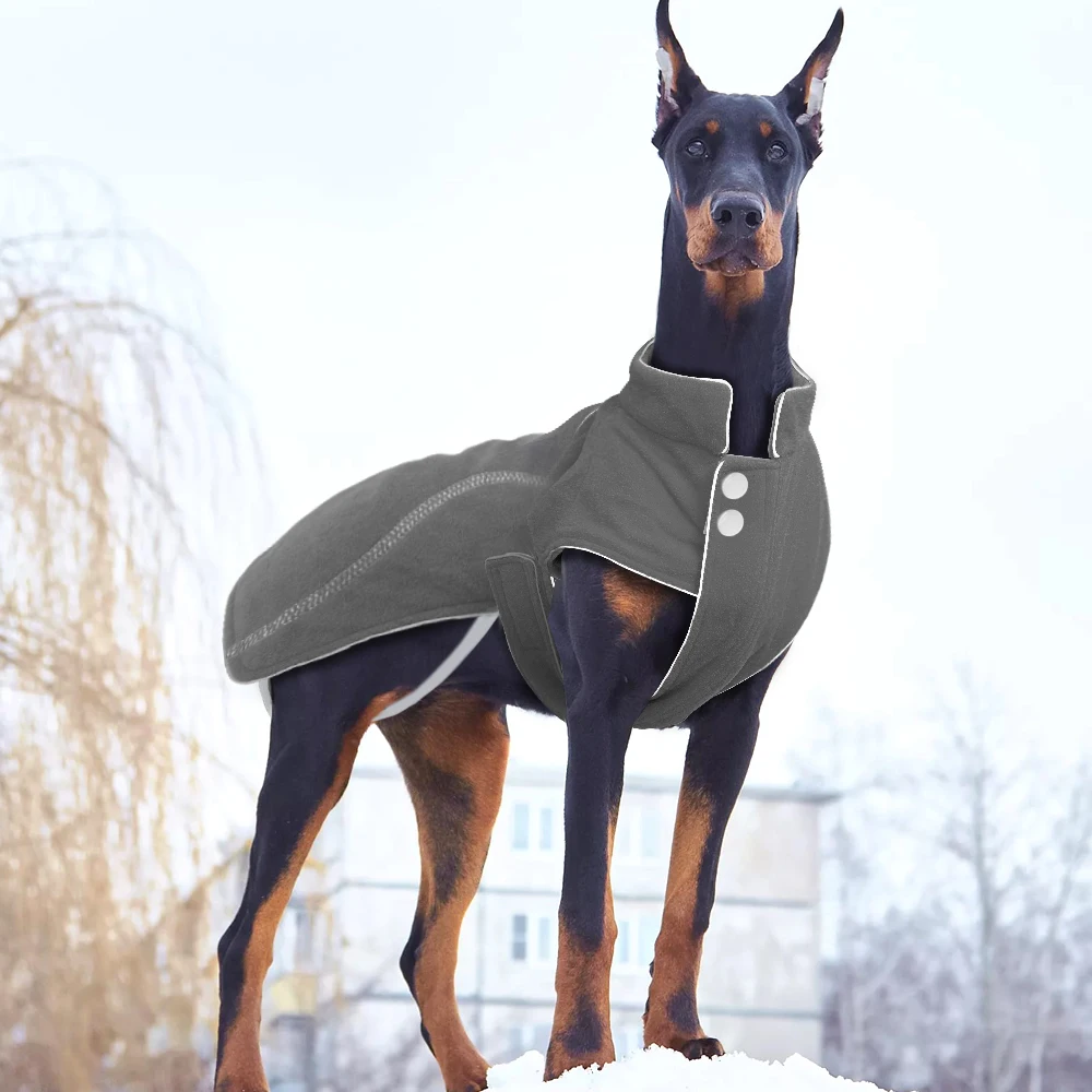 Флисовая одежда для собак, светоотражающий теплый зимний жилет, куртка для маленьких, средних и больших собак, бульдог, roupas para cachorro