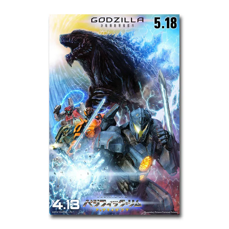 

Art Silk Or Canvas Print Pacific Rim Uprising Movie Poster 13x20 inch For Room Decor Decoration-006