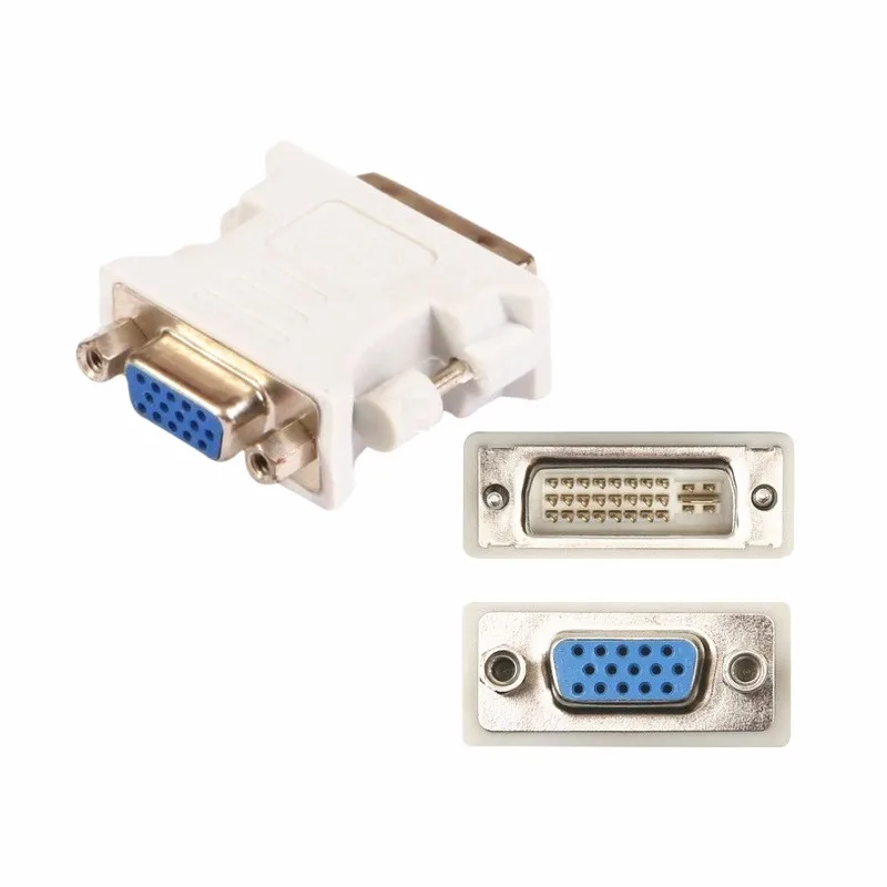 10 шт./лот адаптер DVI VGA папа мама 24 + 5 Pin В конвертер для HDTV монитора компьютера ПК
