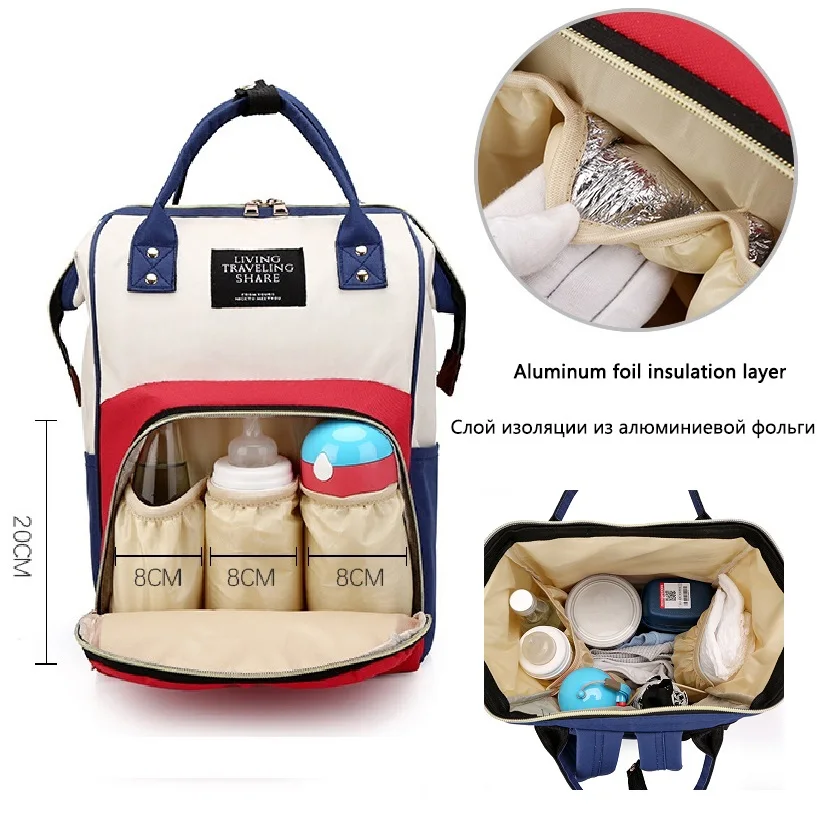 

Maternity Nursing Bag Waterproof Mummy Diaper Bags Large Mother Travel Nappy Backpacks with Hooks Bottle Cover 2019 New