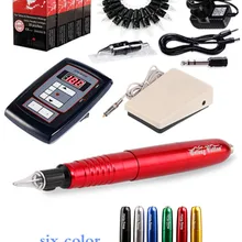Полный профессиональный набор для татуировки многофункциональная тату-ручка тату машины блок питания, иглы с наконечником