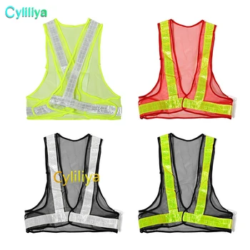 

30pcs Outdoor High Visibility Reflective Vest Warning Traffic Construction Safety Security Gear Labor Clothes Mesh