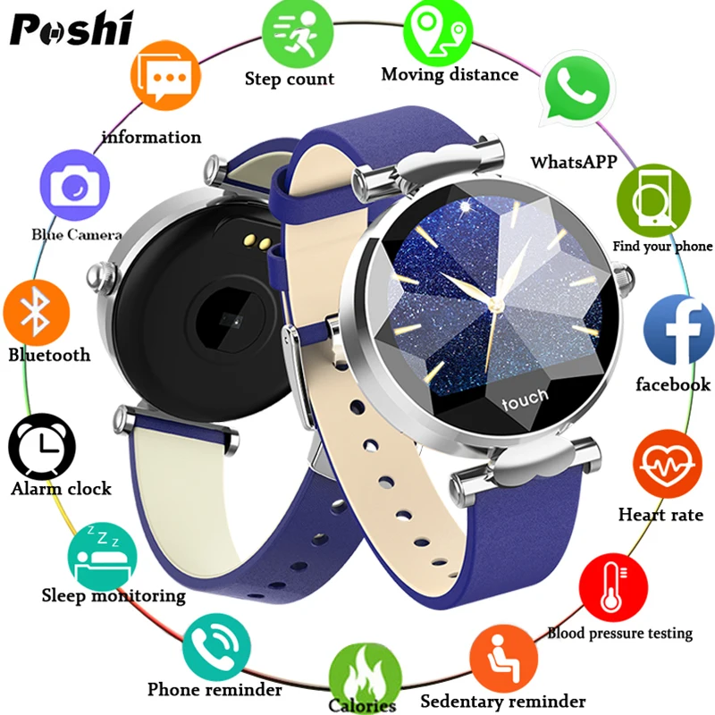 

Women Smart Watch Heart Rate Blood Pressure Monitor Touch Pedometer Fitness Tracker Smart Bracelet Remote Camera For Android IOS