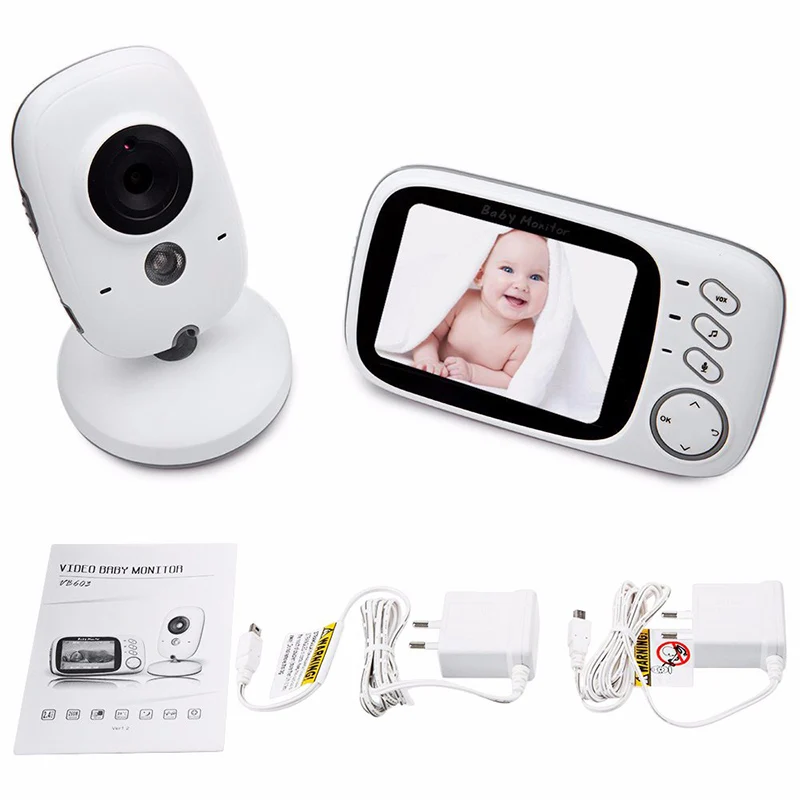 Детский Монитор 3,2 дюймов lcd беспроводная видео детская камера видео-медсестры инфракрасное ночное видение видео няня VOX Колыбельная радионяня