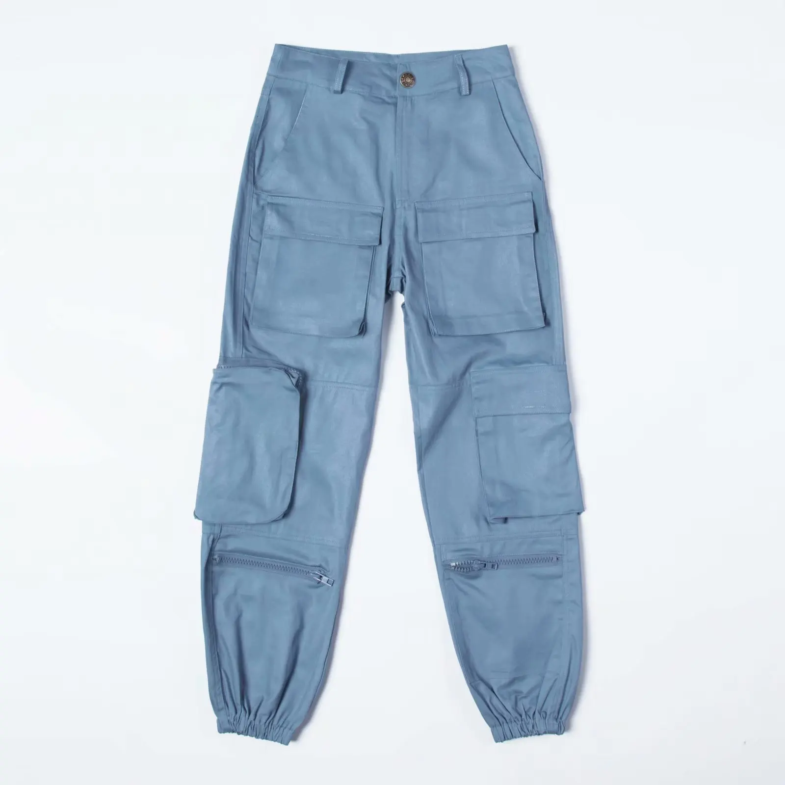 

Fashion black high waist pants women cargo pants Streetwear loose joggers cotton Capri trousers female sweatpants 2019