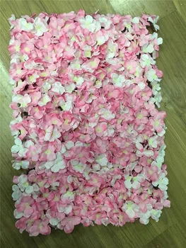

10pcs/lot Artificial silk Hydrangea flower wall Hot Pink Flower Wall decoration Wedding decoration 40*60cm