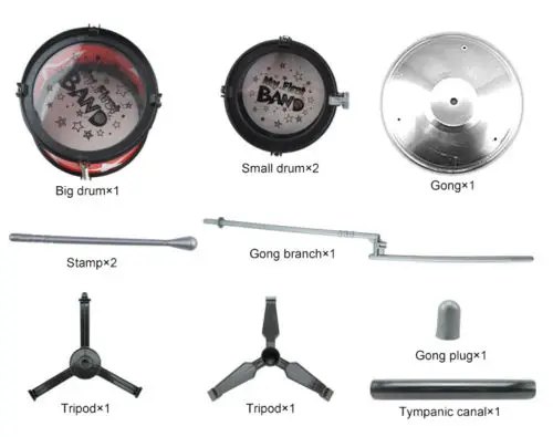 New Children"s jazz drum percussion kid"s Musical Instruments gift toy blue and red Drum kit