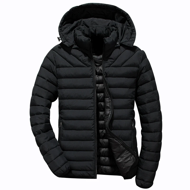 

Rlyaeiz Plus Size 5XL Winter Jackets Men 2018 Casual New Clothing Jackets Solid Short Hooded Winter Down Jacket Zipper Overcoat