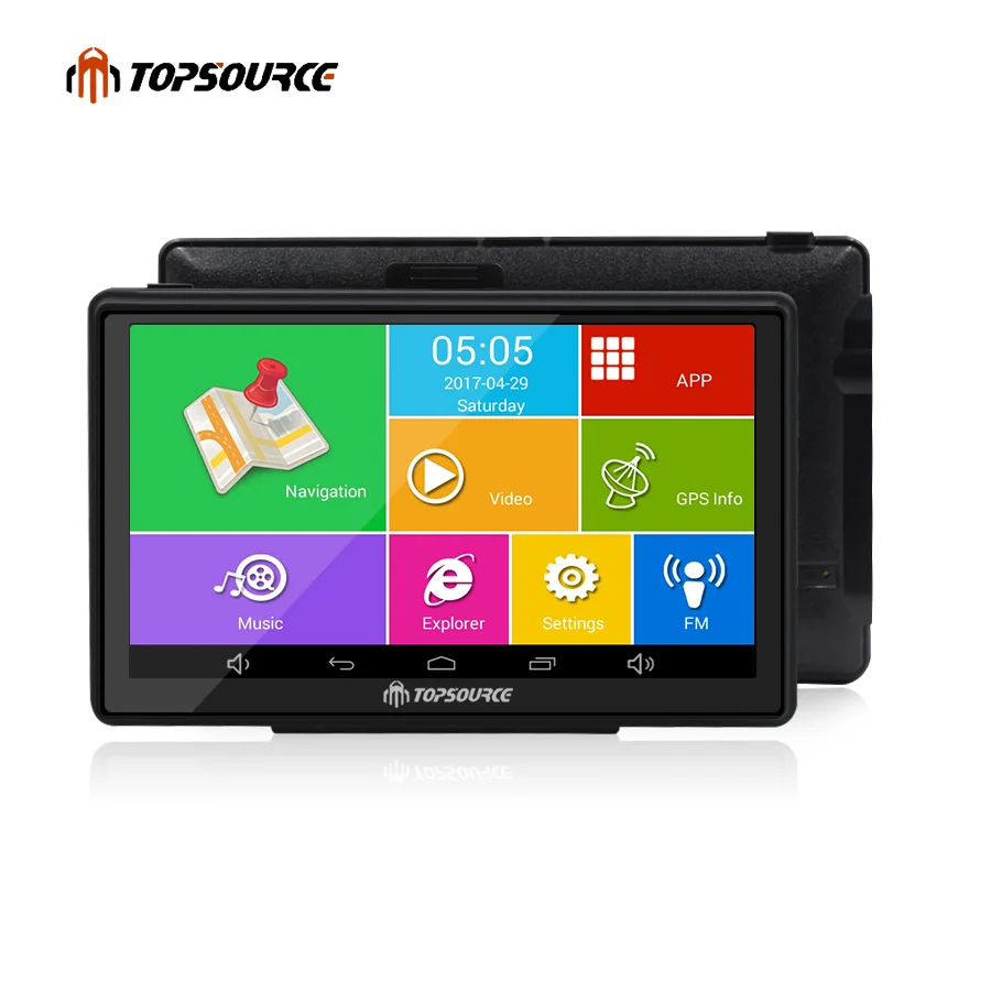 Topsource gps емкостный Экран навигация с 7 дюймовым HD Android 8 Гб DDR800MHZ автомобиль