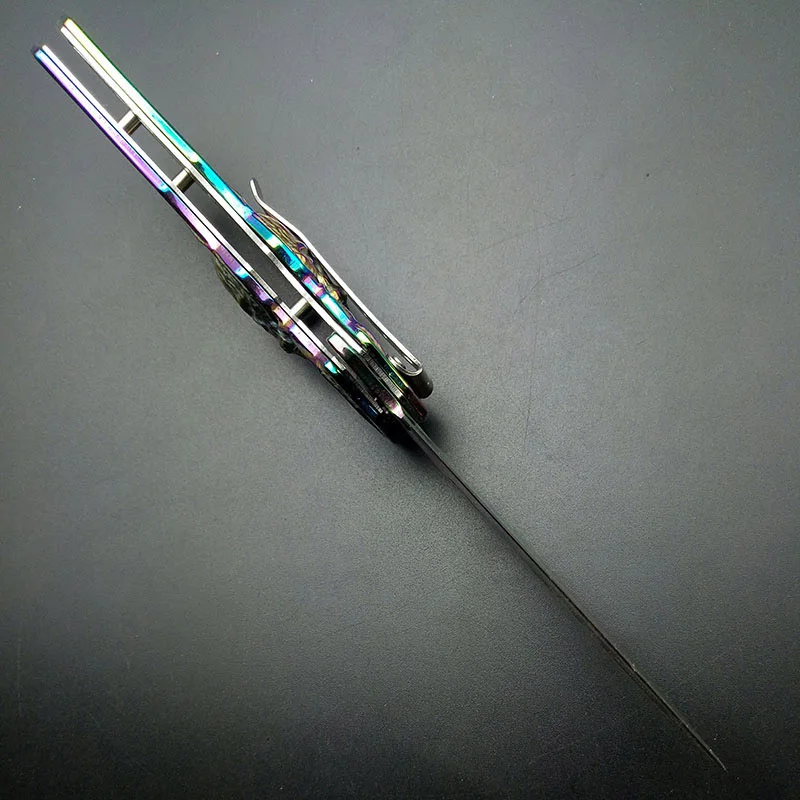Высококачественный изысканный Радужный титановый пэттер тренировочный нож