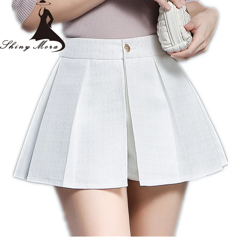 Shinymora 2017 nuevas mujeres shorts faldas de alta cintura corta elegante  ol señoras moda alta calidad mini faldas jupes M 4XL|womens fashion shorts|women  shortsshorts skirt - AliExpress