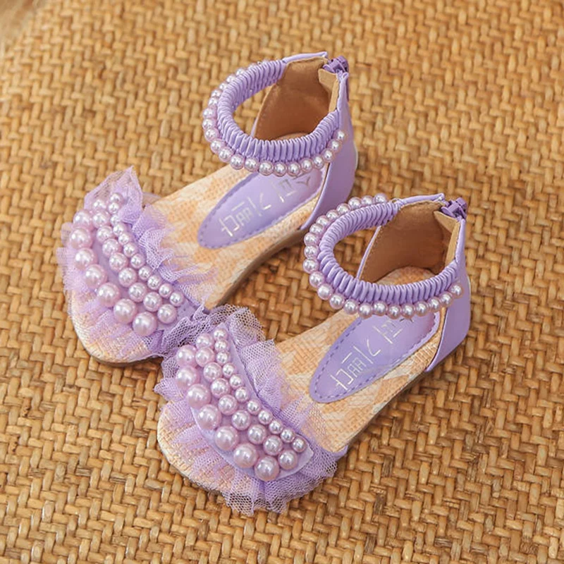 ULKNN сандалии для девочек г. Летняя новая детская обувь принцессы от 1 до 3 лет 9 детские сандалии белая танцевальная обувь для маленьких девочек