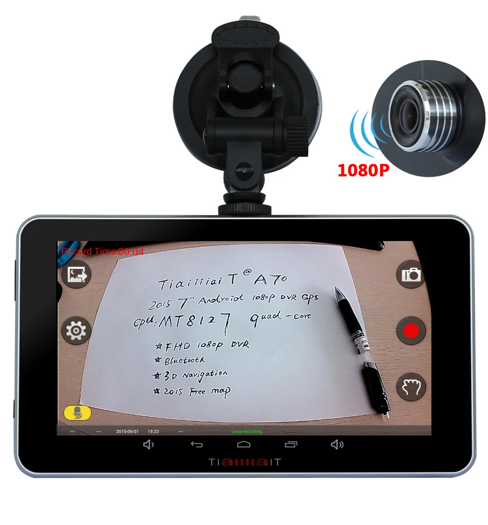 Junsun A70 Новый 7 "Android Камера Видеорегистраторы для автомобилей видео