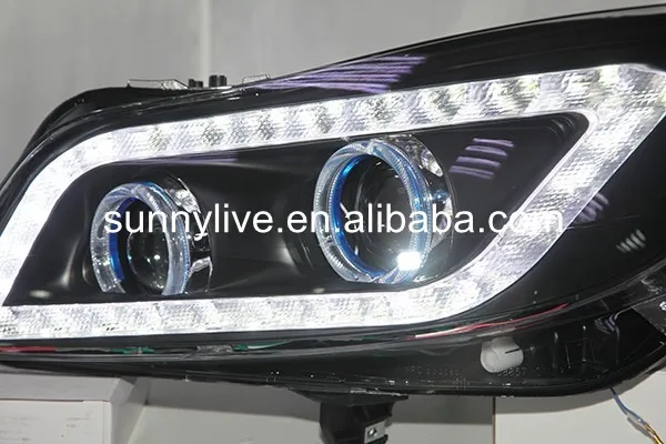 2009-2013 год для Buick для Regal Opel LED Ангельские глазки Фары для автомобиля JC