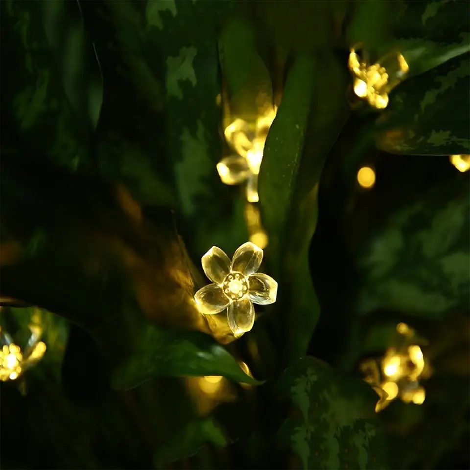 12M 100leds LED Solar Powered String Lights Waterproof Outdoor Lawn Patio Garden Decoration Sakura Cherry flowers Fairy Lighting 12M 100leds LED Solar Powered String Lights Waterproof Outdoor Lawn Patio Garden Decoration Sakura Cherry flowers Fairy Lighting