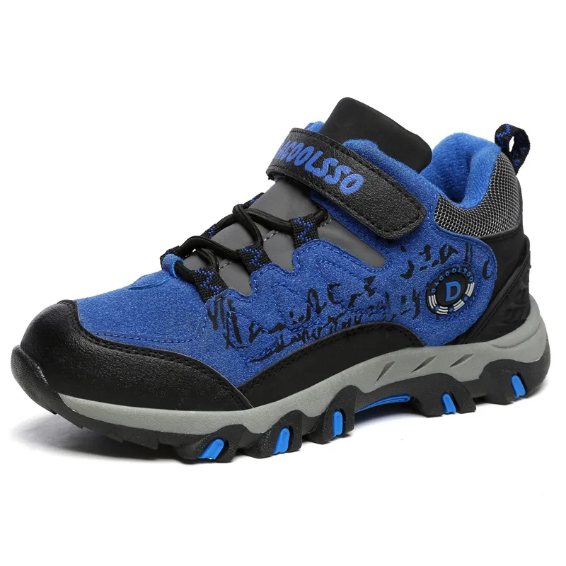 QIUTEXIONG осенне-зимние детские кроссовки; повседневная обувь для мальчиков; походная обувь для девочек; спортивная обувь для тренировок в горы; нескользящая обувь