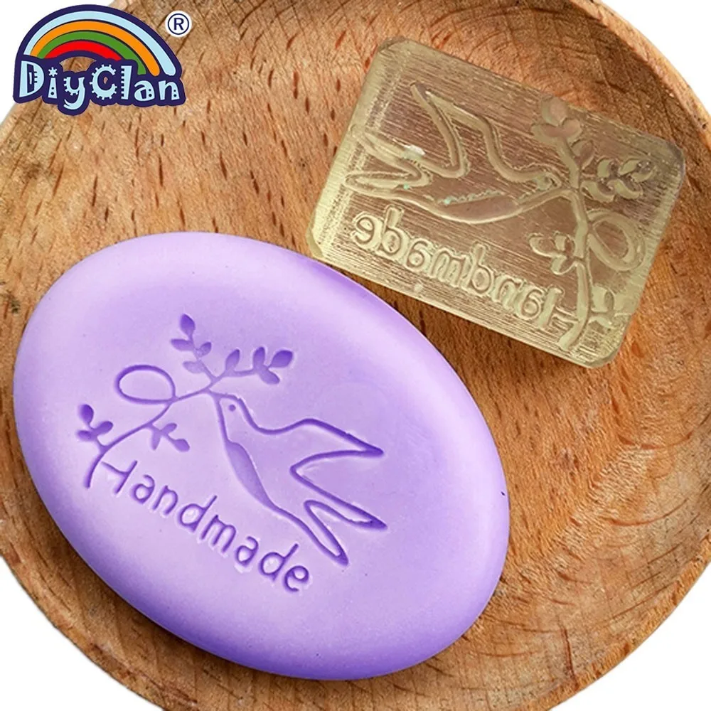 

Bird singing handmade resin soap stamp custom DIY new resin Soap printed pattern heart soap chapter Z0092XN