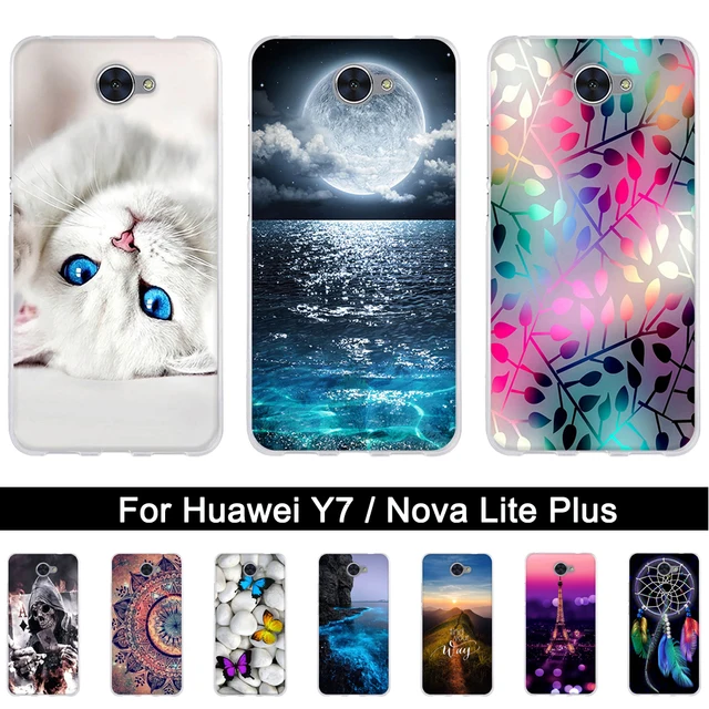 Special Price Painted Case For Huawei Y7 5.5 inch Soft Silicon Case Back Phone Cover For Huawei Y7 / Nova Lite+ Cases Cartoon Pattern Shells