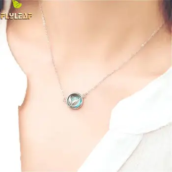 

Flyleaf Mermaid Moonstone Foam Necklaces & Pendants For Women 100% 925 Sterling Silver Lady Fashion Jewellery Drop Shipping