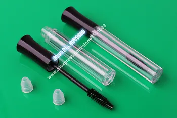 

30pcs 50pcs 5ml Cosmetic Clear Eyelashes Cream Storage Bottle, Makeup Mascara Tube with Black Cap Long Transparent Mascara Tube