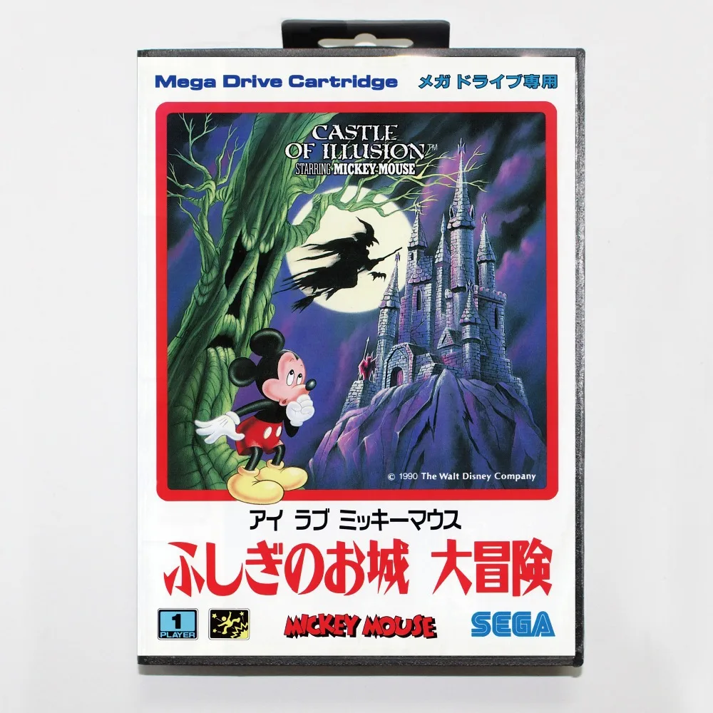 16 бит Sega MD игра картридж с розничной коробке-замок иллюзии карточная игра для megadrive бытие системы