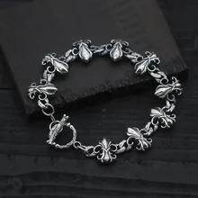 Ретро Тайский Серебряный S925 Серебряный дизайн Скаут якорь панк ветер мотоцикл для мужчин и женщин широкая лапша