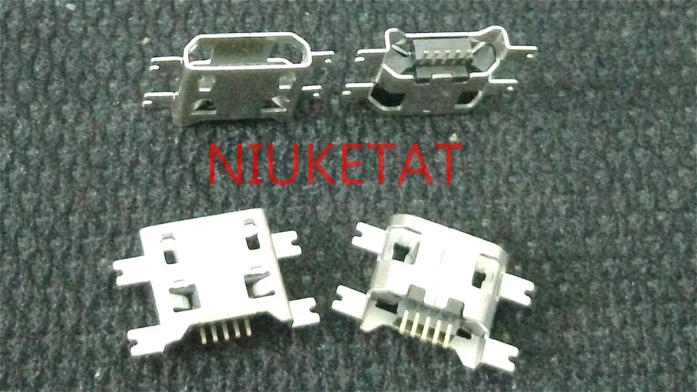 10 шт. микро USB разъем 5pin 0 7 мм тяжелая пластина B Тип нет боковой Женский Разъем для