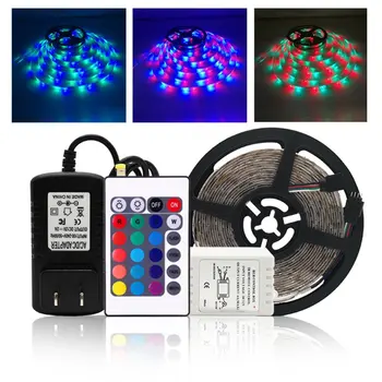 

3528 USB LED Strip Light 5V Color Changing String Tape Ribbon Waterproof White/ Warm 5M RGB RF Or IR Controller DIY