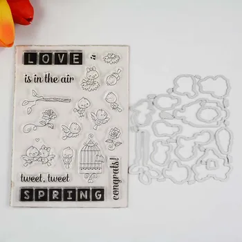 

Love in the air Transparent clear stamp/coordinating die for DIY Scrapbooking/Card Making/Kids Fun Decoration Supplies