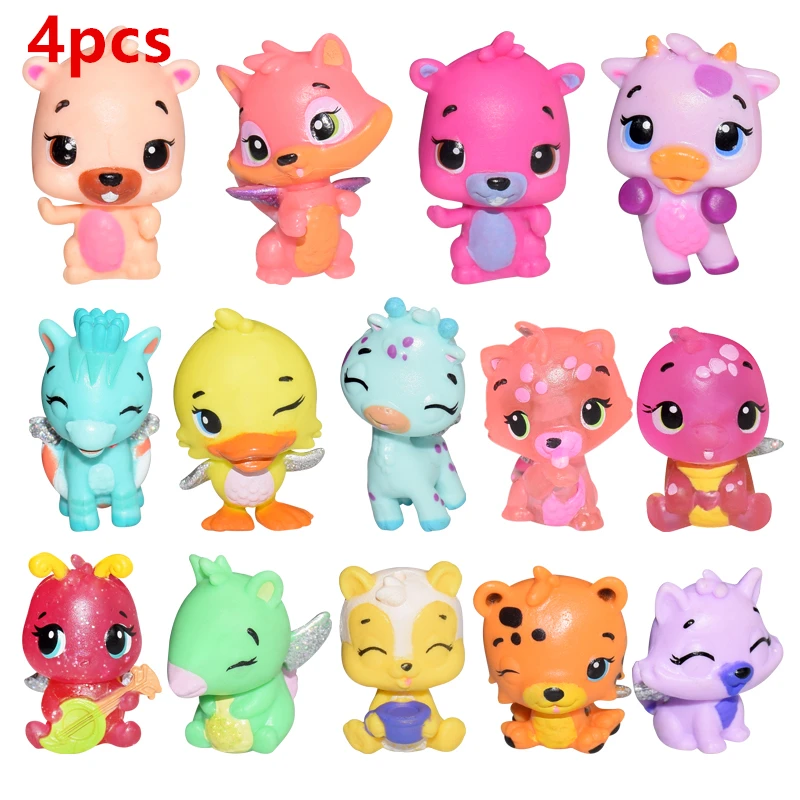 

4 pcs/set Cute Cartoon Animal Model Dolls with Wings Shining Magical Surprise Dolls Baby Children Toys Kids Christmas Gifts