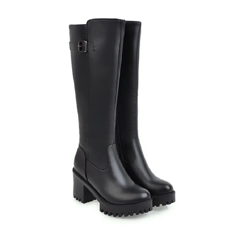 Cresfimix/женские модные Нескользящие ботинки на высоком каблуке 8 см; botas femininas; женские повседневные водонепроницаемые ботинки из искусственной кожи белого цвета; botas a2328