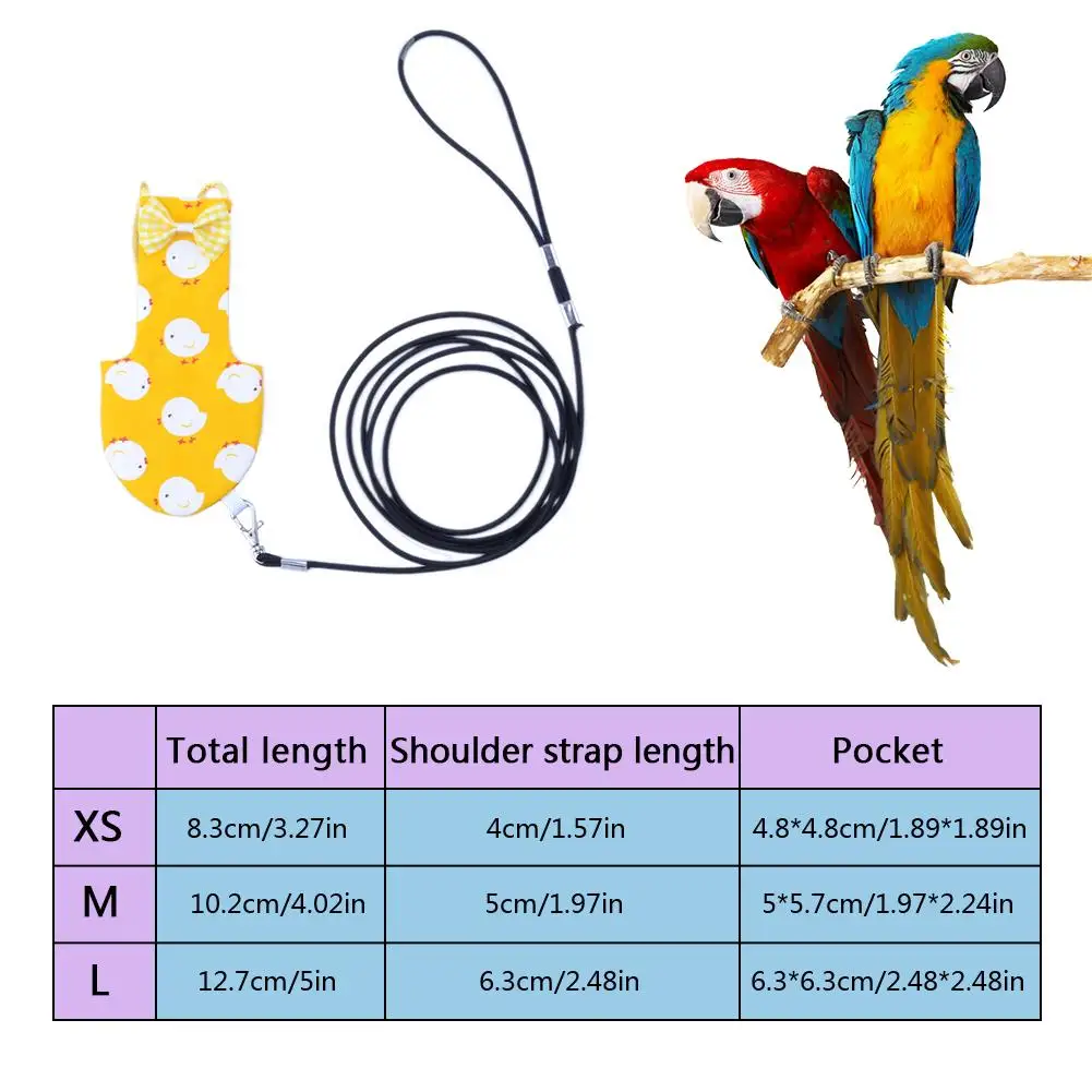 Пеленка для животных одежда с птицами попугай Поводок Веревка Регулируемая птица Летающая одежда ремень веревка поводок для попугая