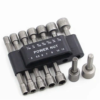 

14pcs 1/4 Inch Hex Shank Quick-change Screwdrivers Nutdriver Power Nut Driver Drill Bit Sae Metric Socket Bits Wrench ScrewD4109