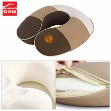 

iCaroom U Shaped Memory Foam Neck Pillows Soft Slow Rebound Space Travel Pillow Solid Neck Cervical Healthcare Auto Accessories