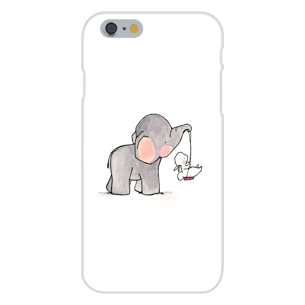 FGHGF милый мультфильм Мэн да кошка роспись животных Слон Кролик ТПУ чехол для iphone 4