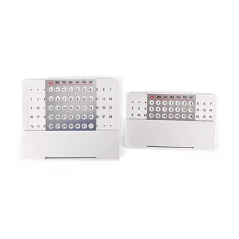 

New Creative Mini Ultra-thin Metal Desktop Calendar Super Perpetual Unique 100 Years English Calendars