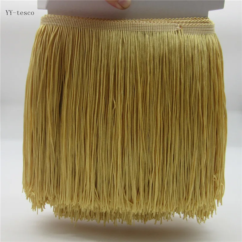 YY-tesco 5 м/лот 20 см длинная кружевная бахрома отделка кисточка бахрома отделка для Diy латинское платье сценическая одежда аксессуары кружевная лента