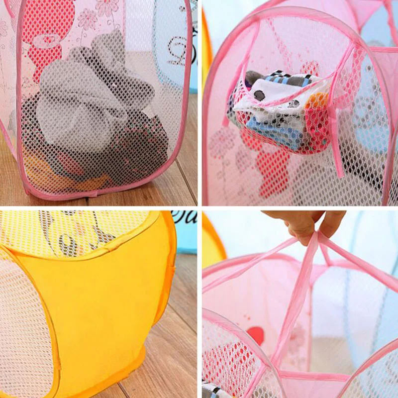 Minions Hello And Kitty Folding Dirty Clothing Laundry Bucket Storage Basket Children's Toys Shoe Sundries Storage Organizer