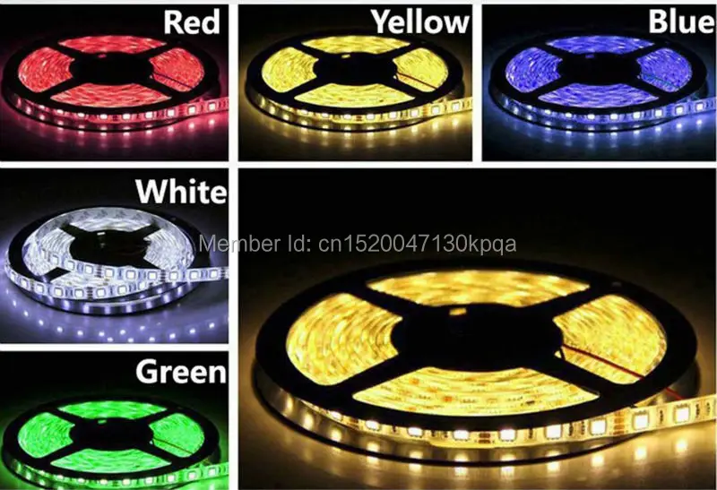 (8 шт./лот) 5 м 300 60leds/M 5730 3528 5630 2835 5050 Гибкие Светодиодные ленты RGB Водонепроницаемый IP65