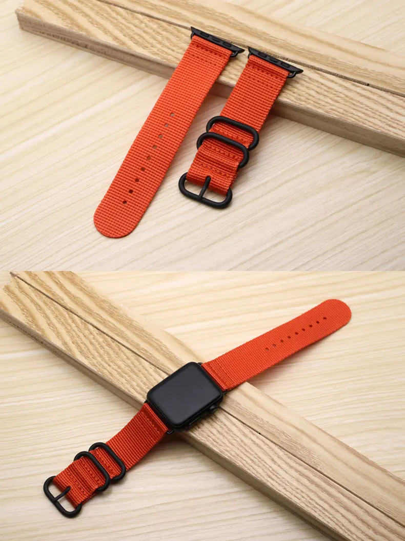 Bracelet à boucle en nylon tissé pour apple watch, 44mm 40mm 42mm 38mm, pour iwatch série SE/6/5/4/3/2/1