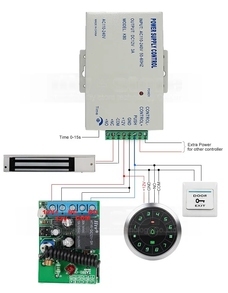 Diysecur 125 кГц RFID считыватель Пароль Клавиатура + 180 кг магнитный замок + Дистанционное управление двери Управление доступом безопасности