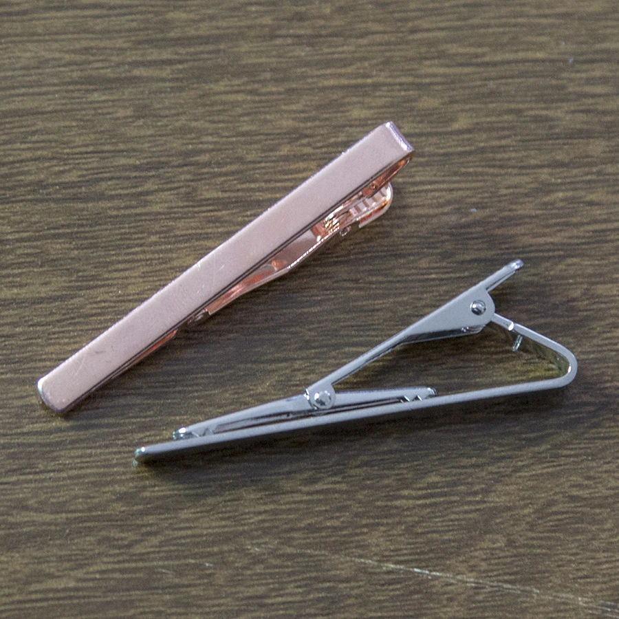 New Simple Fashion Style Tie Clip for Men Metal Tone Simple Bar Clasp Practical Necktie Clasp Tie Pin for Mens Gift