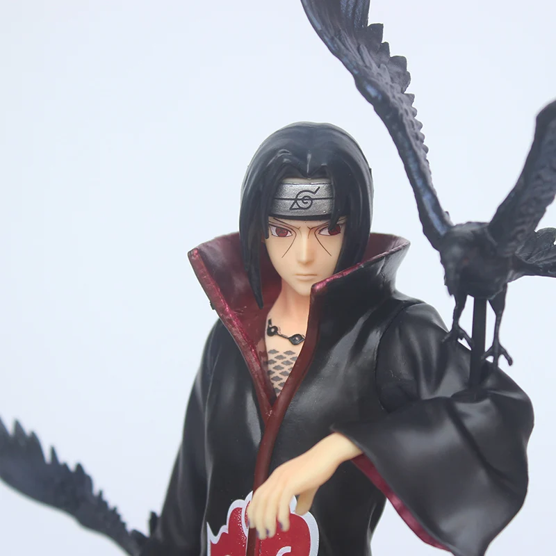 Аниме Naruto Shippuden Itachi ПВХ фигурка GK Учиха Итачи с вороной Коллекционная модель игрушки 28 см